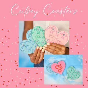 Sorority Coasters - Alpha Gam and Chi Omega